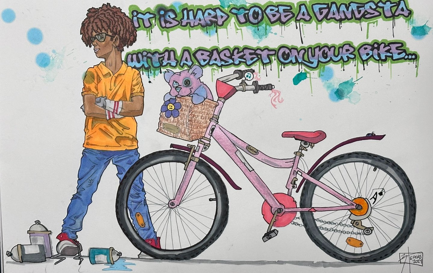 Robert Hedges. It is Hard to be a Gangster With a Basket on Your Bike