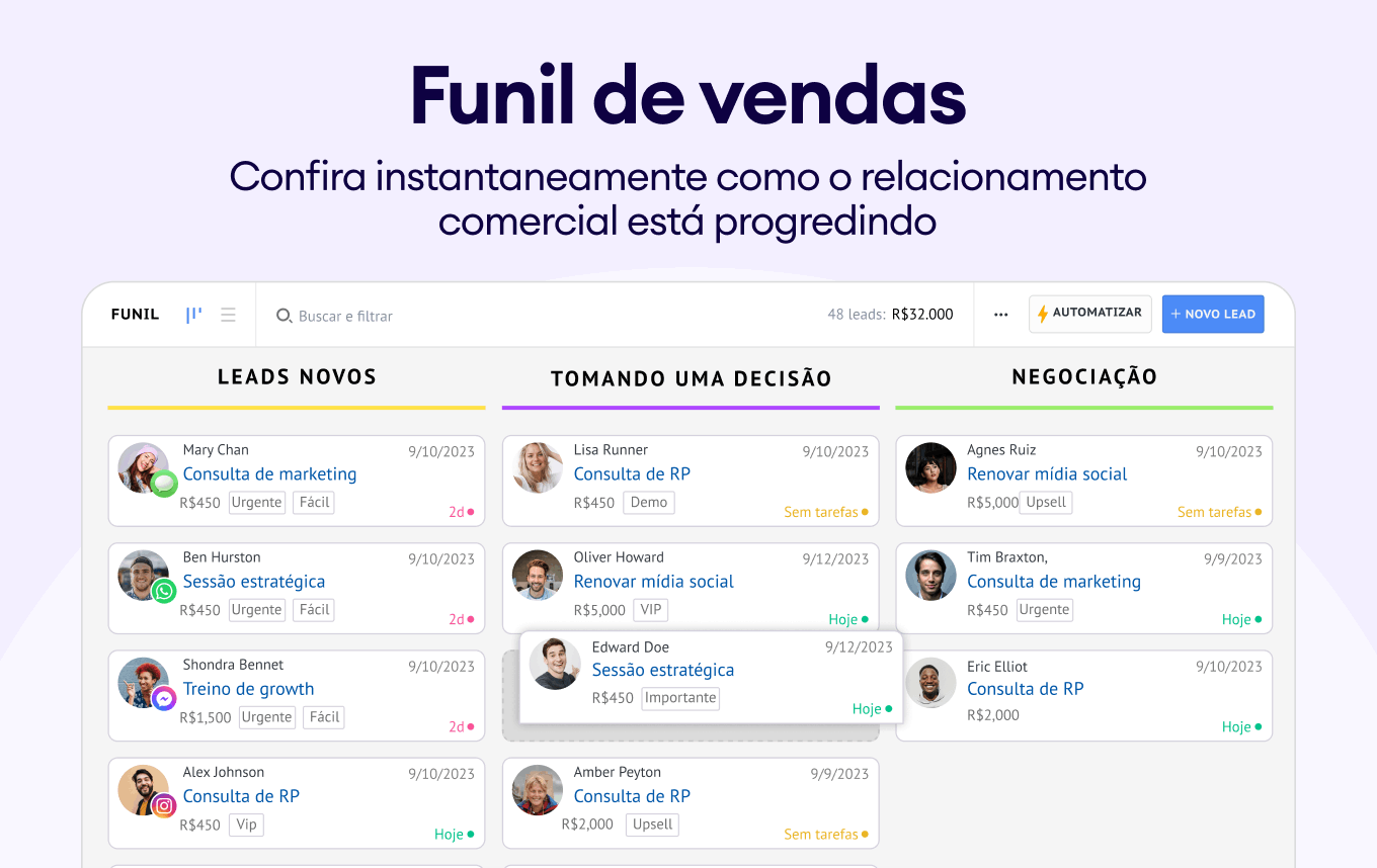 CRM Kommo para médicos e clínicas