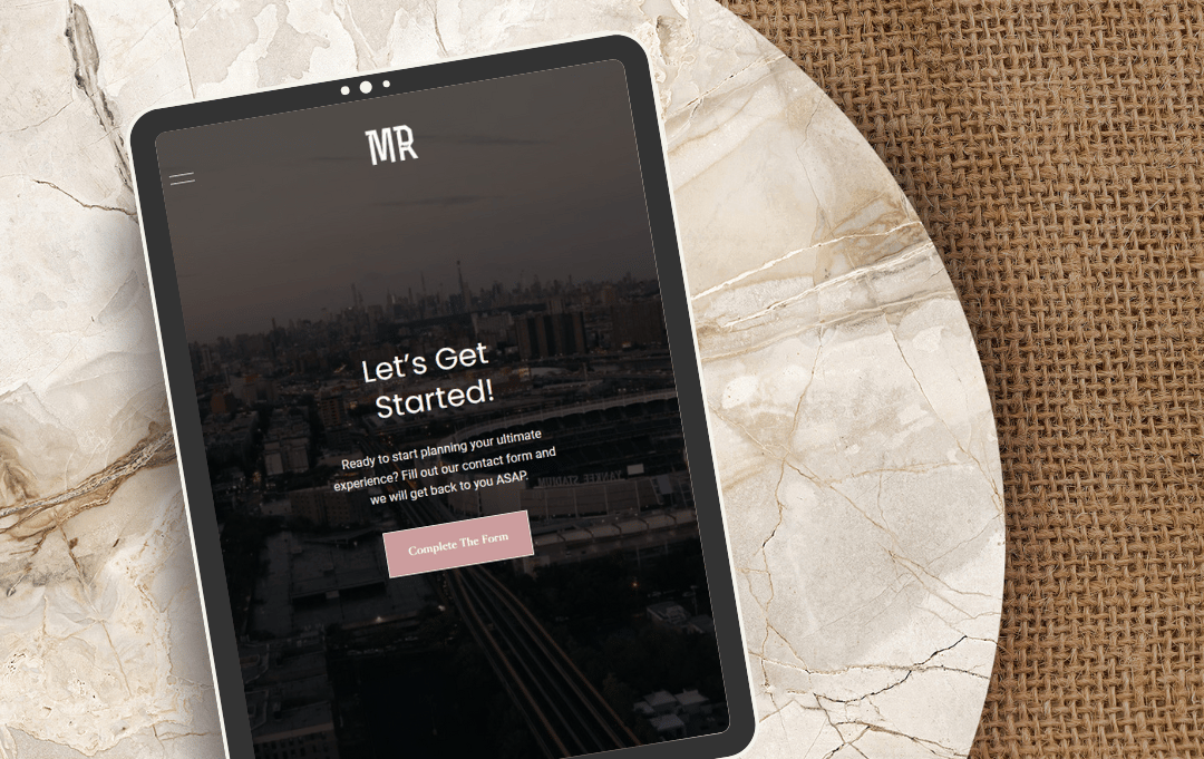 Photography portfolio responsive mobile mock for website mobile design service.