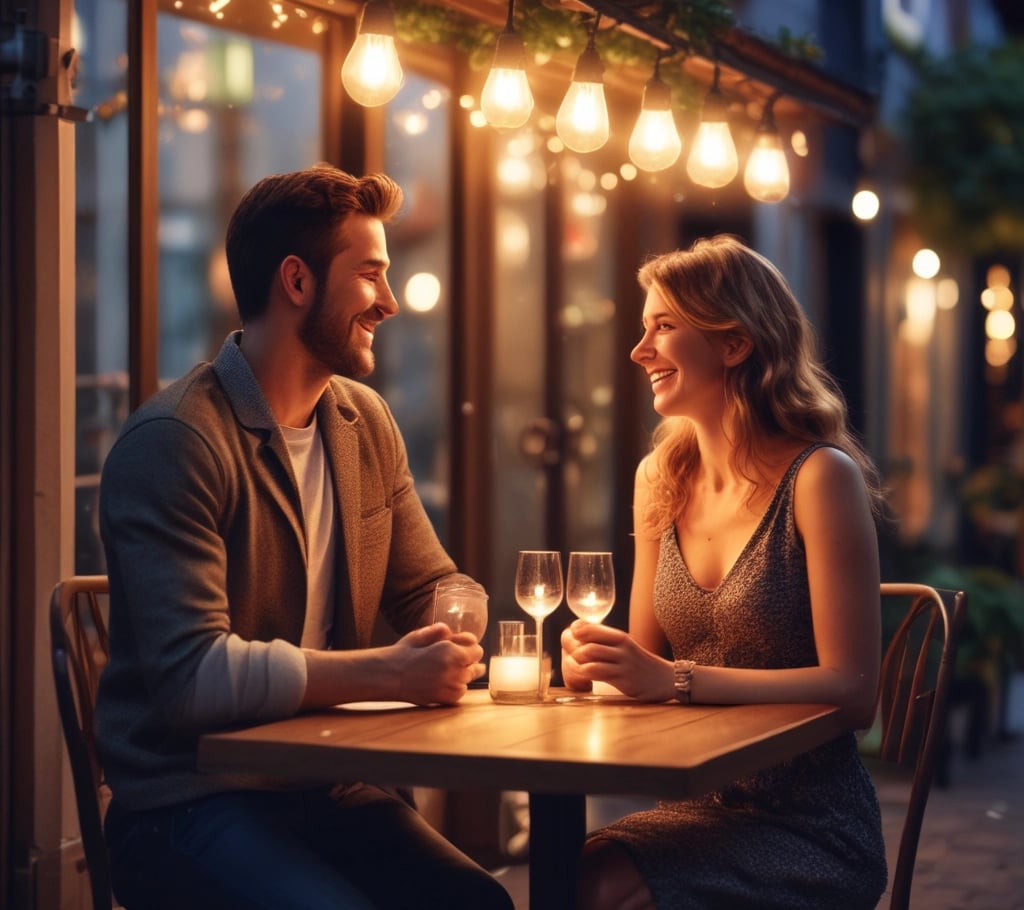 A cozy scene of a couple sharing a quiet moment with digital devices nearby, symbolizing connection.