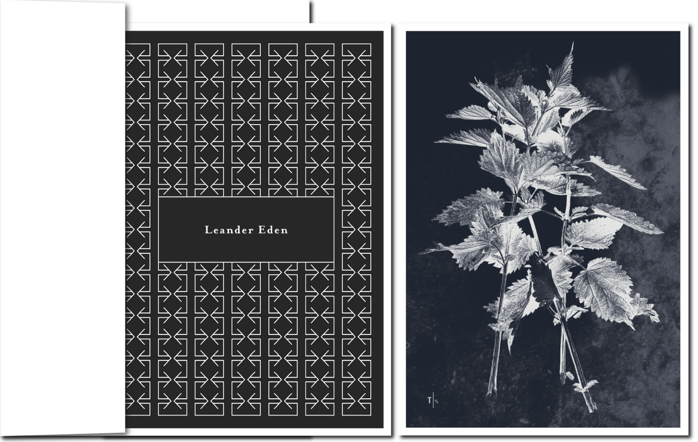 Tiefsinnige Kunst-Trauerkarte mit Brennnessel