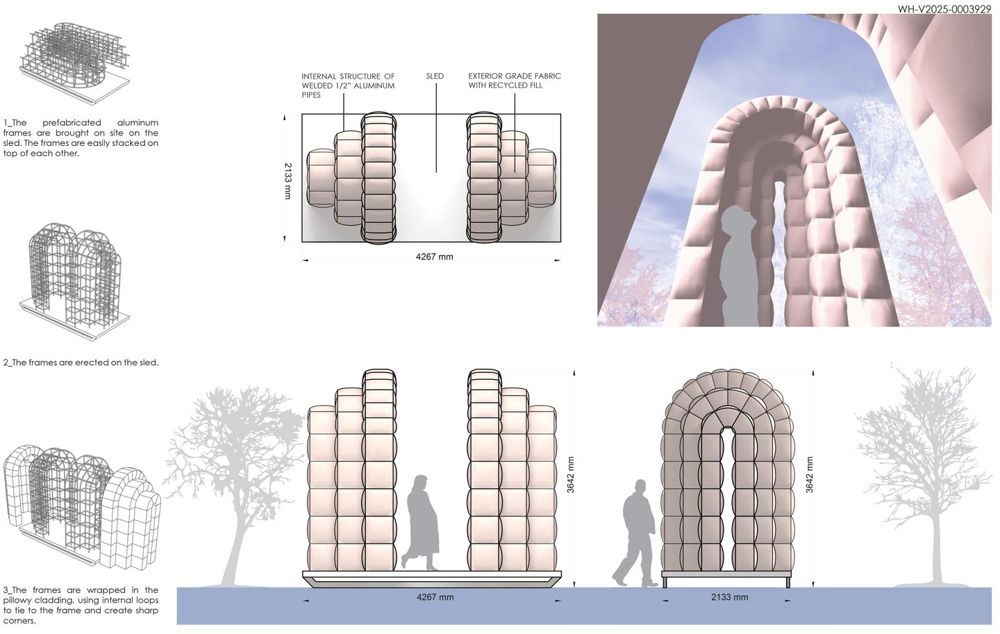 a diagram of a building with a bunch of different types of materials