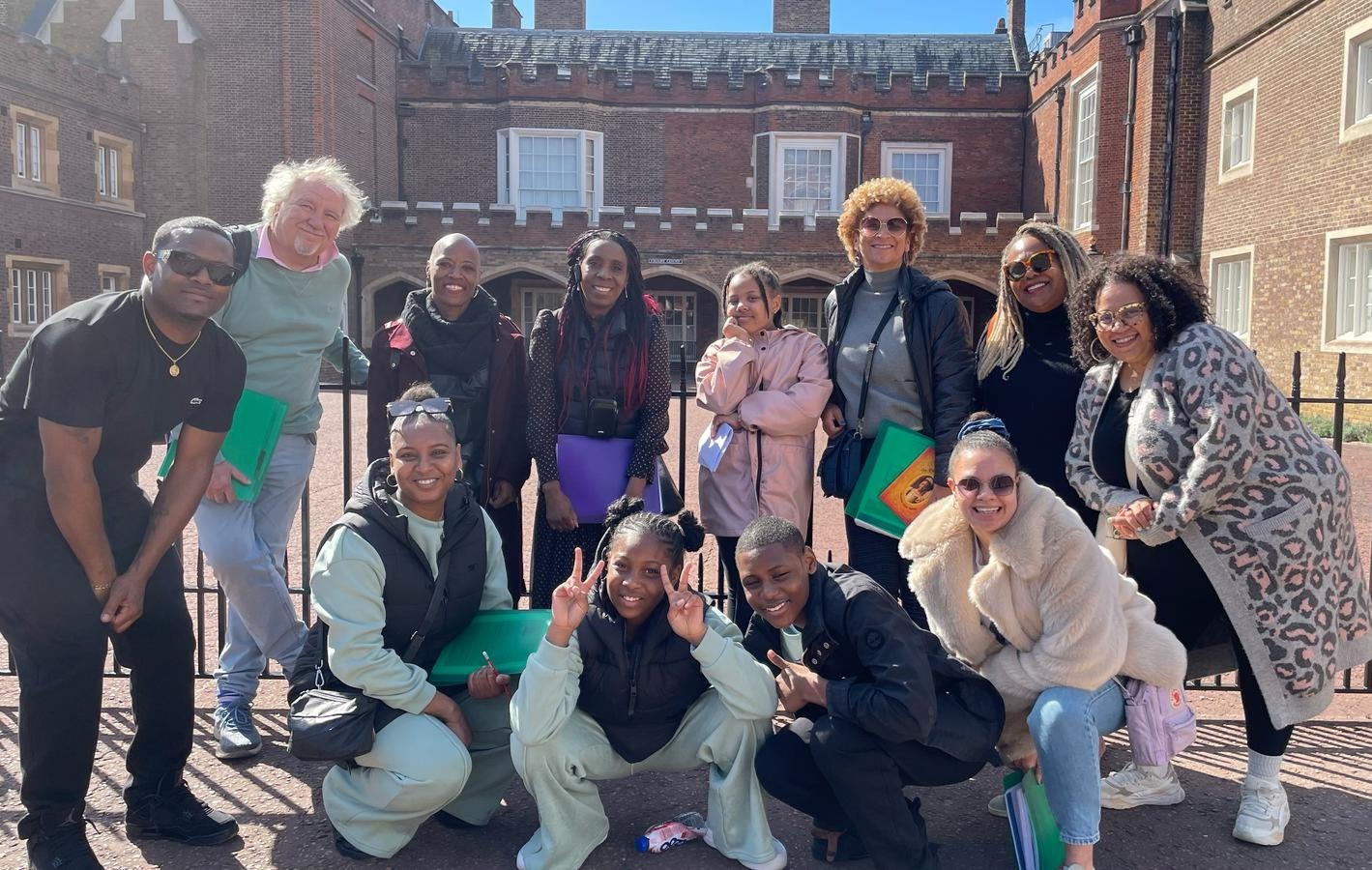 Group outside St James's Palace on the Black Tudors Westminster Walking Tour