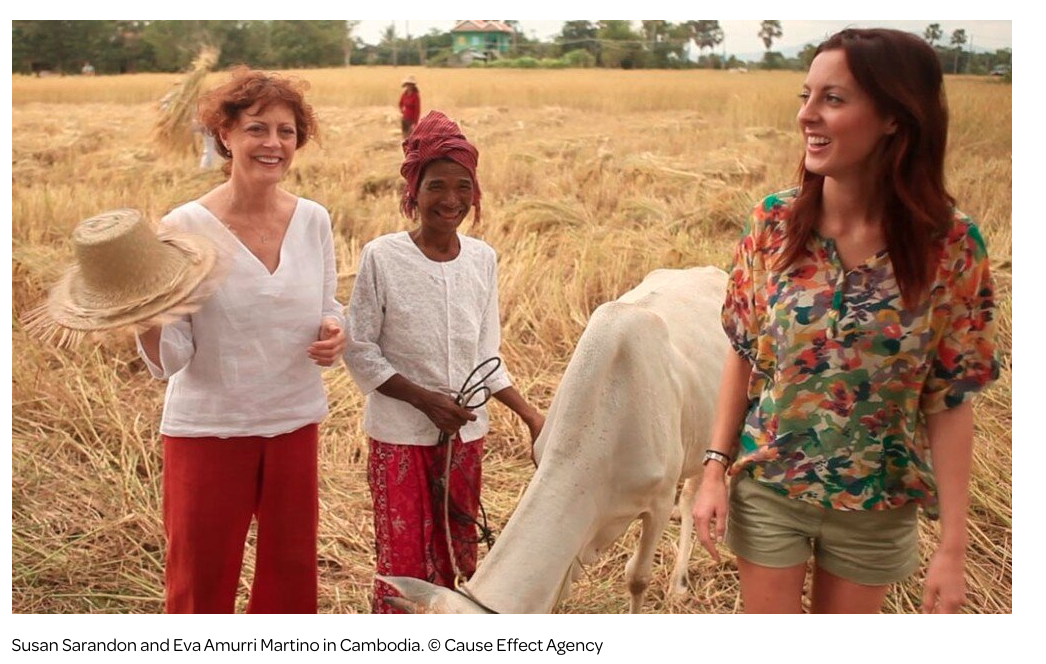 Susan Sarandon and Eva Amurri Martino in Cambodia. © Cause Effect Agency