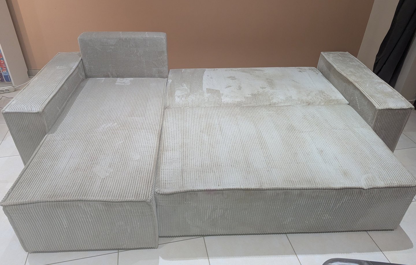 Photo Après Nettoyage Canapé Velours Côtelé