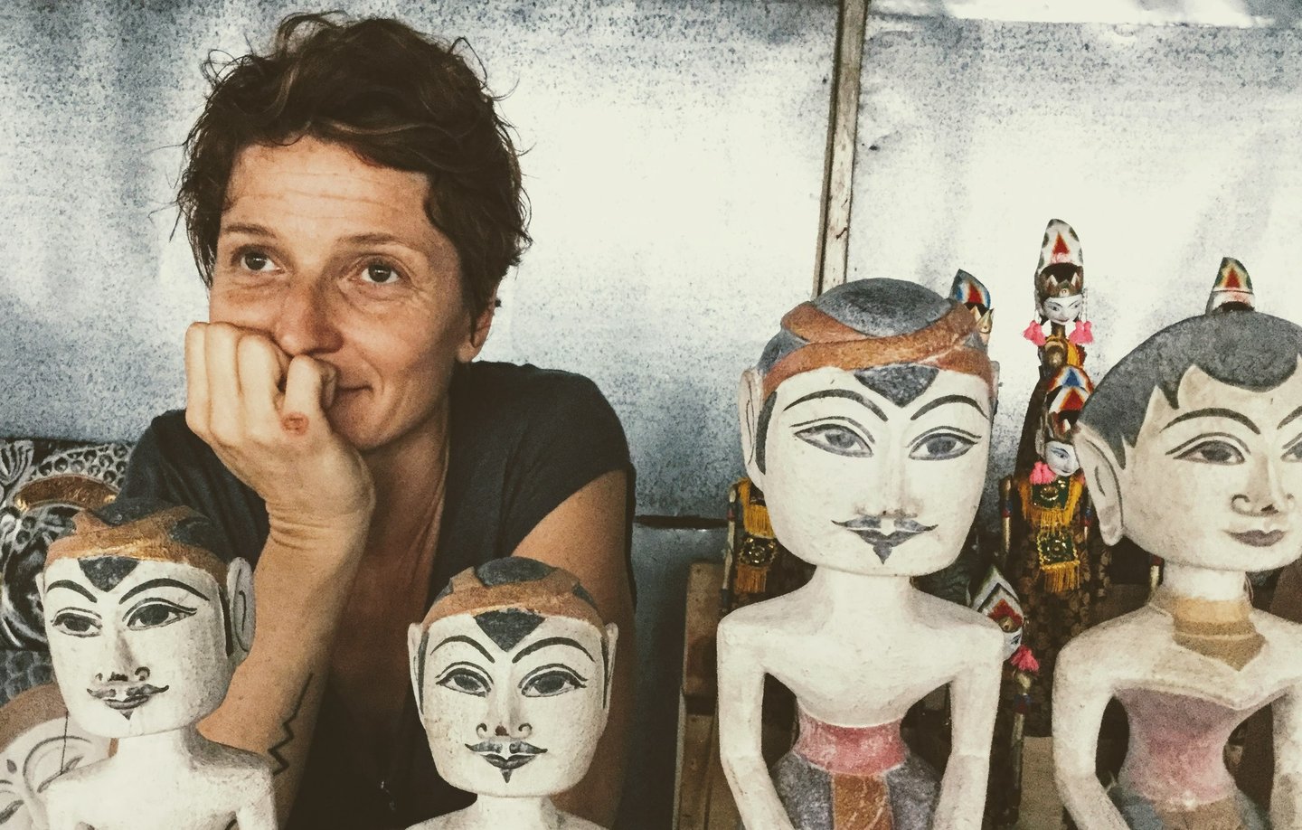 Nesh & traditional Balinese statues, bridging Eastern wisdom & somatic mentorship Cyprus & worldwide