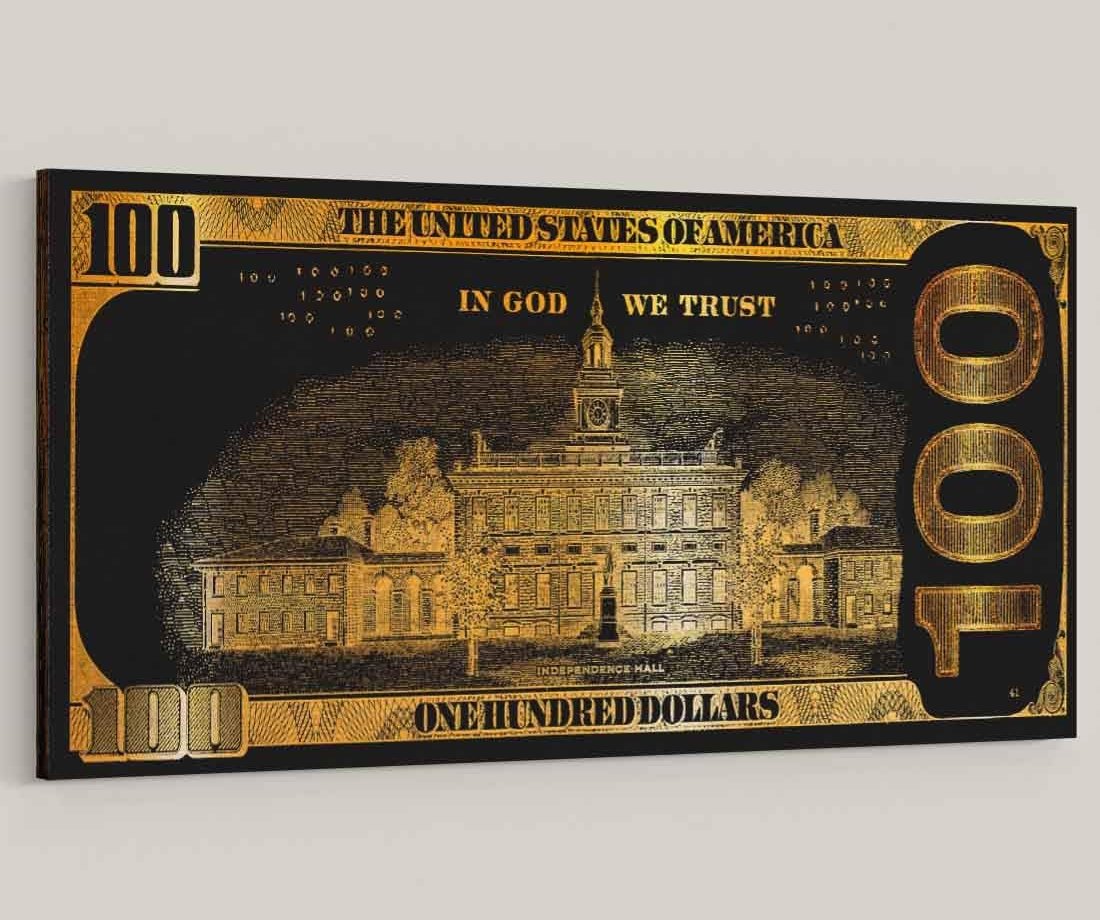 Symbolic Designs - Art for Business-Minded People and Entrepreneurs Cash Motivational Wall Decor 