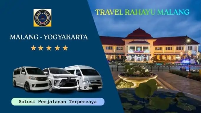 Travel Rahayu Malang rute Malang ke Jogja, pakai mobil Hiace, Innova, Avanza,, putih