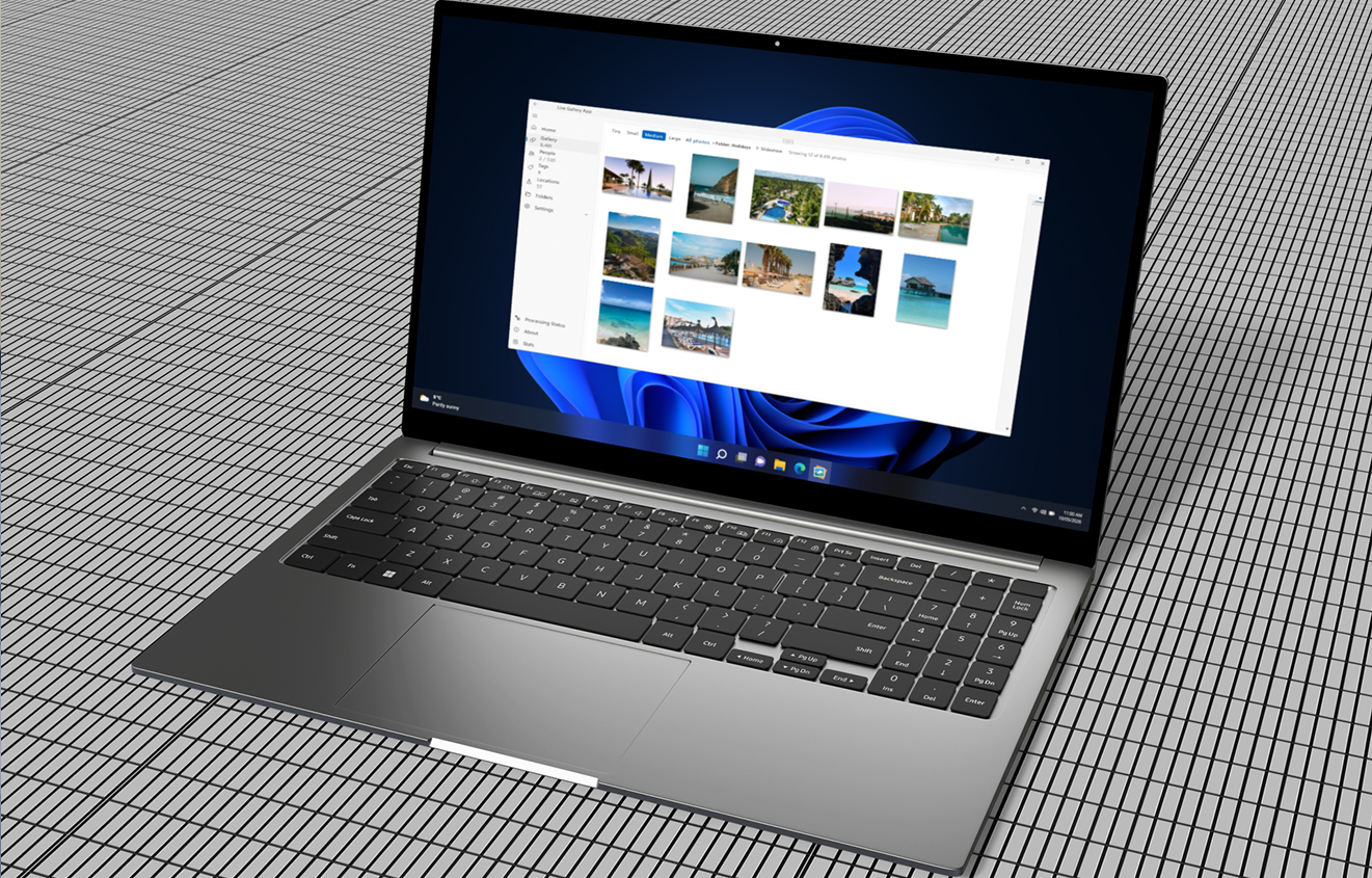 Image of Live Gallery App on a laptop