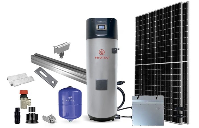 kit proteu de 300litros de agua com apoio fotovoltaico com apoio em 85%  através do fundo ambiental 