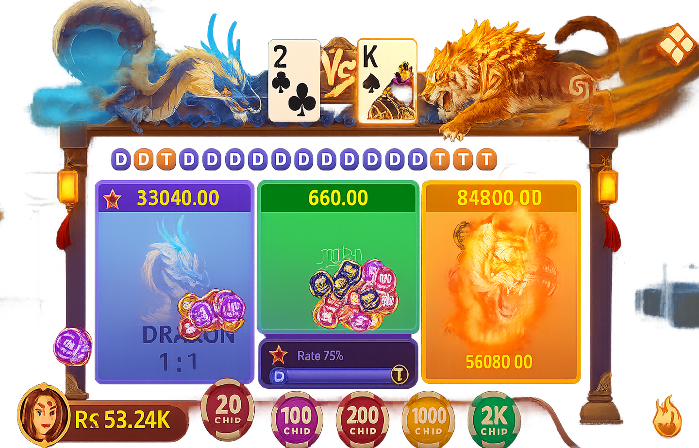 Dragon Tiger, Dragon Tiger Club, Dragon Tiger 3Patti 