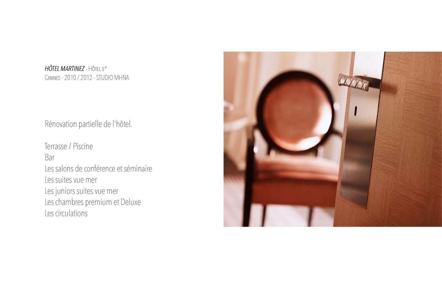 entrée de chambre Martinez