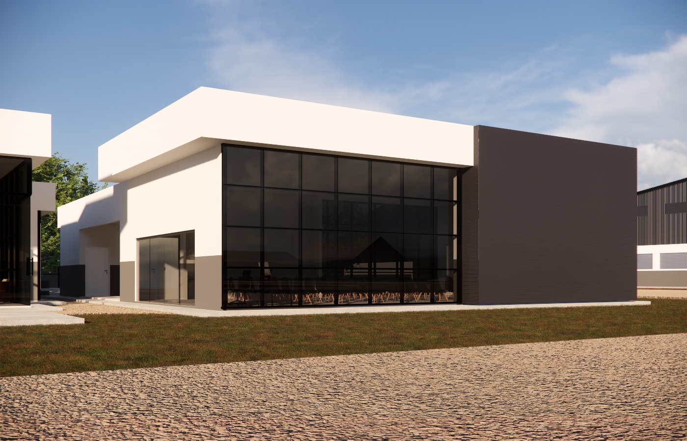 Auditório da fazenda para treinamentos e reuniões de equipe