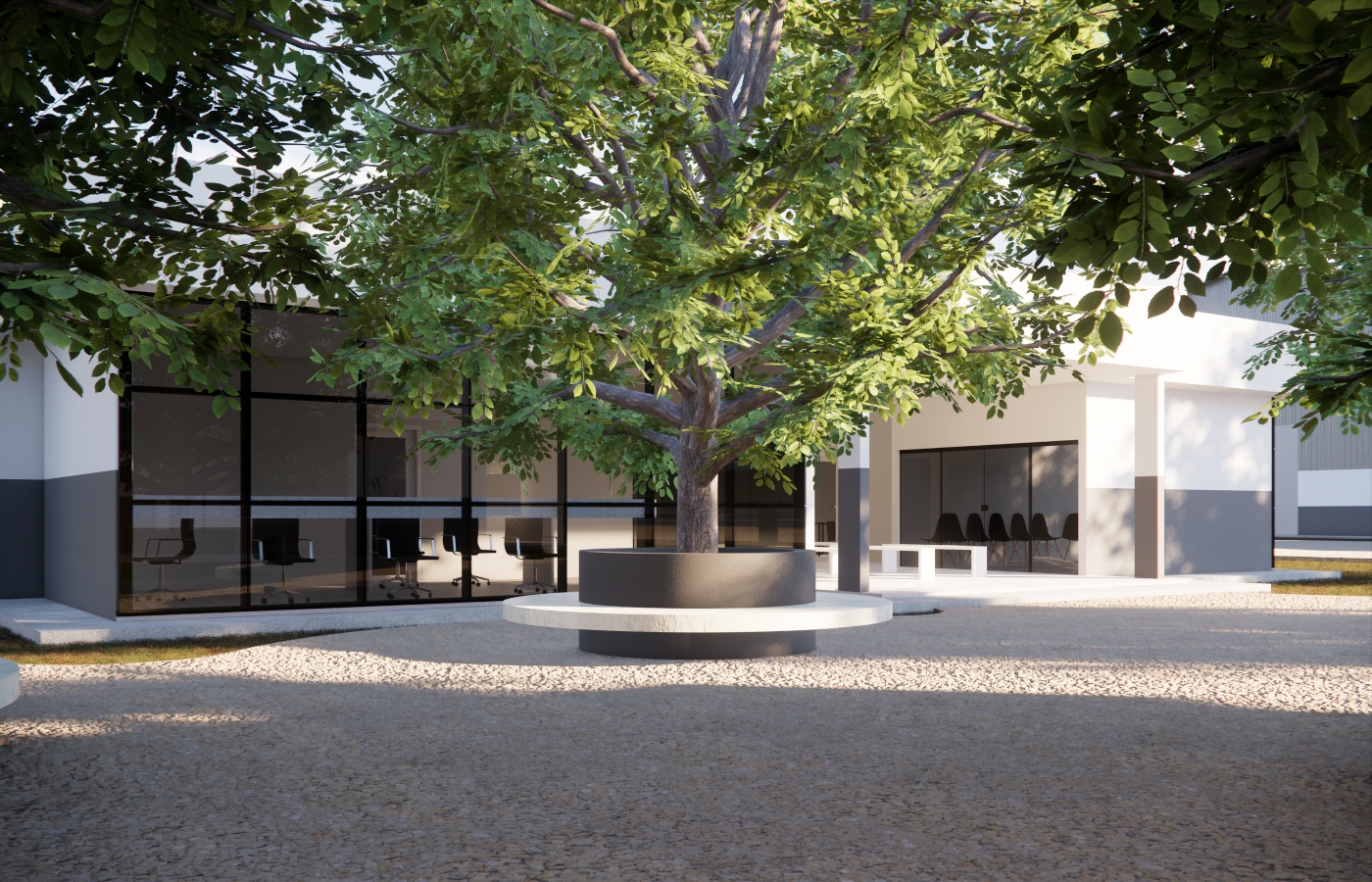 Centro técnico em fazenda com laboratórios, RH, ambulatório e integração