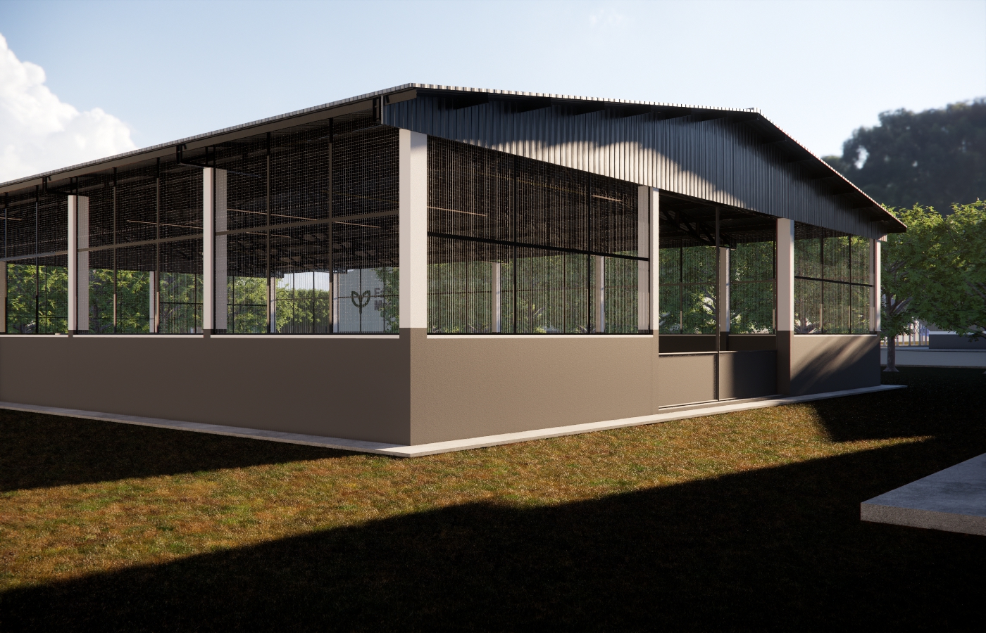 Depósito ventilado para armazenar embalagens vazias de defensivos