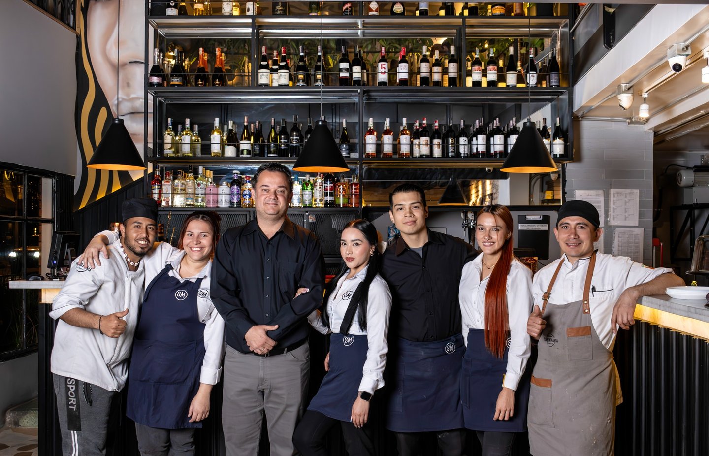 Foto del equipo del restaurante italiano Santa Maria  Bogotá