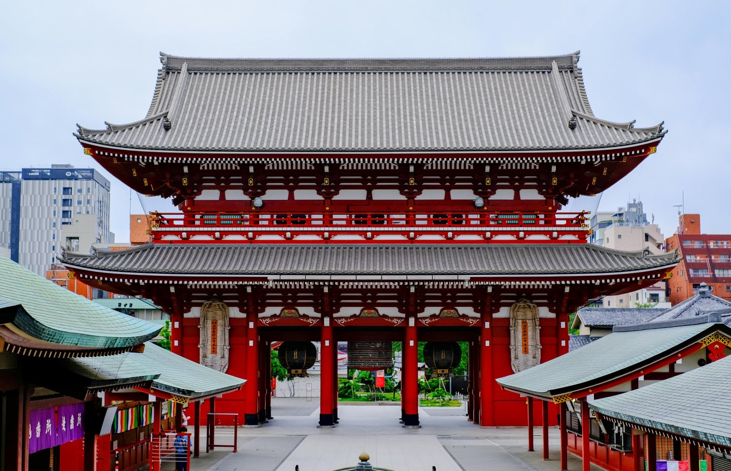 Senso-ji Temple traditional red architecture in Asakusa Tokyo