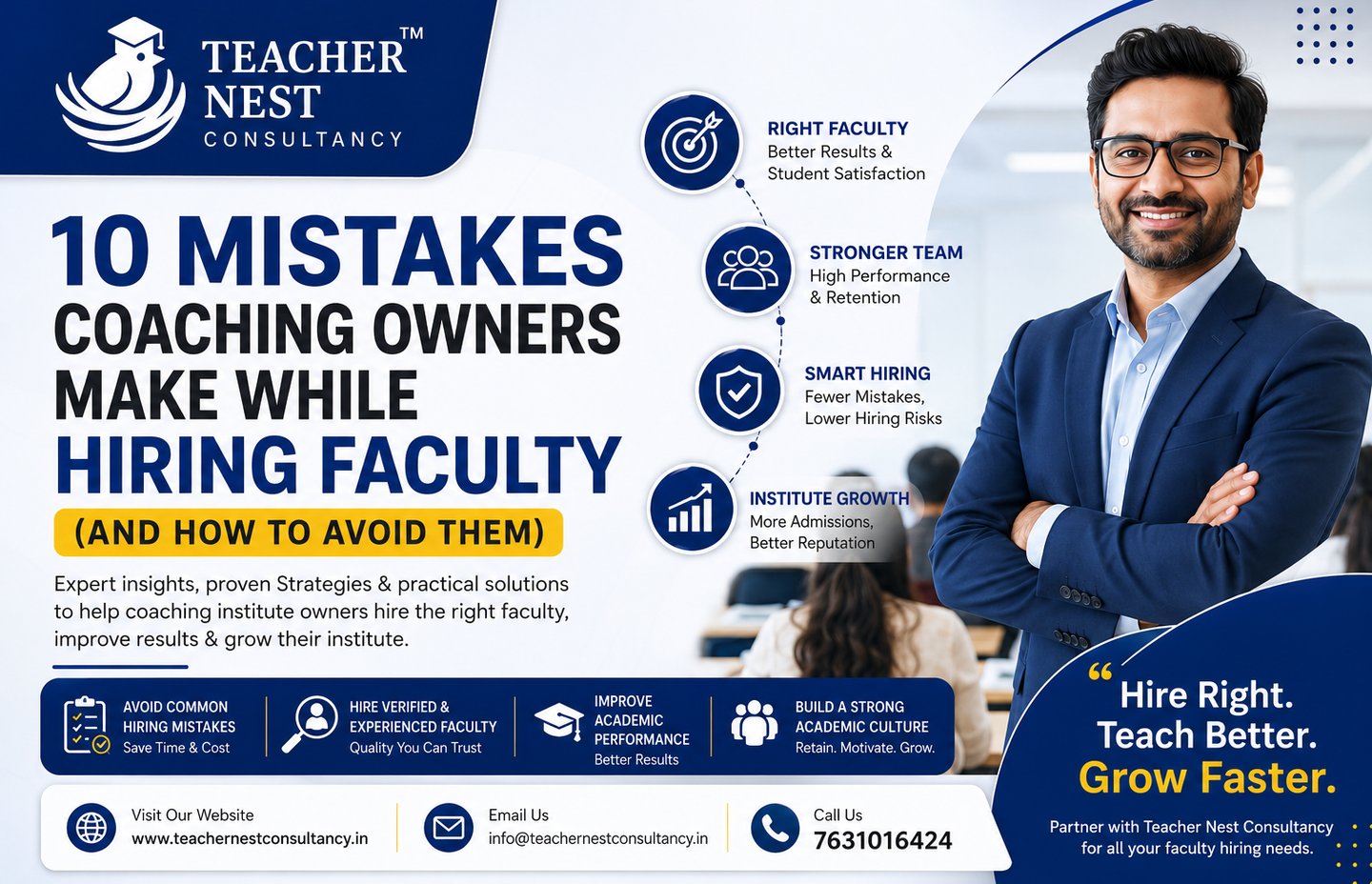 Hire Right. Teach Better. Grow Faster. 🌐 www.teachernestconsultancy.in 📧 info@teachernestconsultancy.in 📞 7631016424