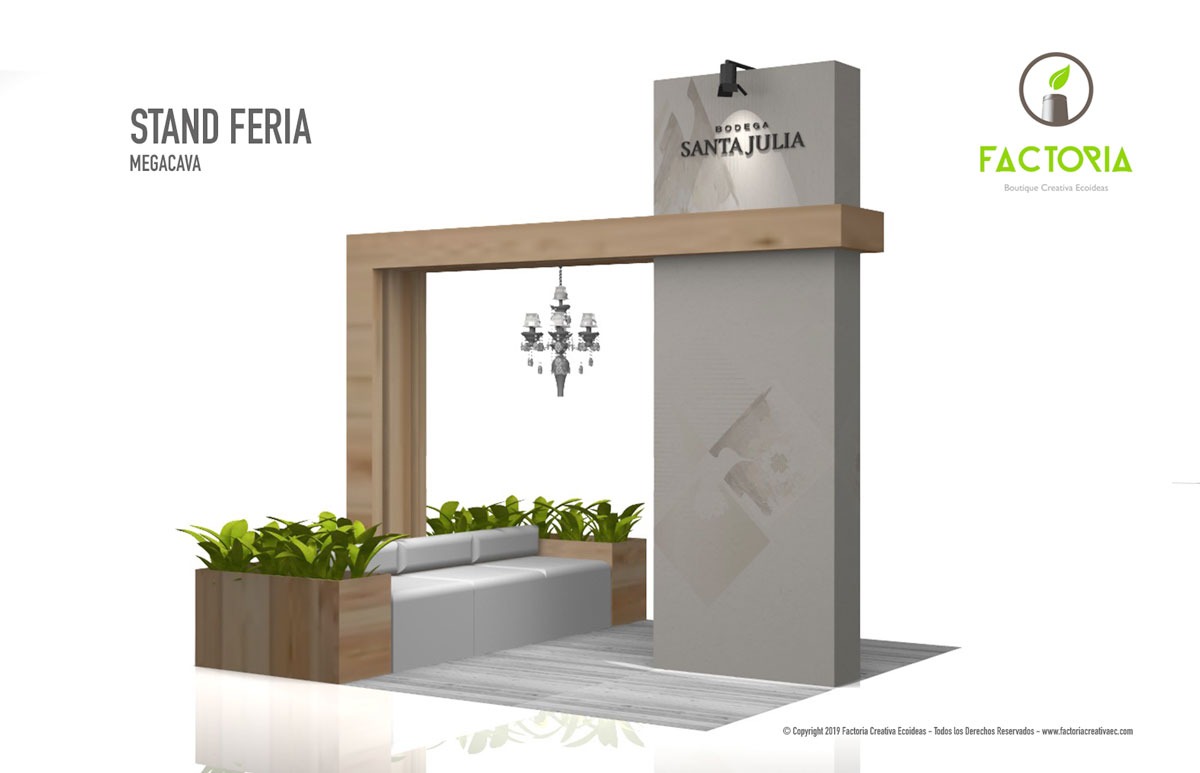 Stand hecho en cartón para ferias y exposiciones en Quito