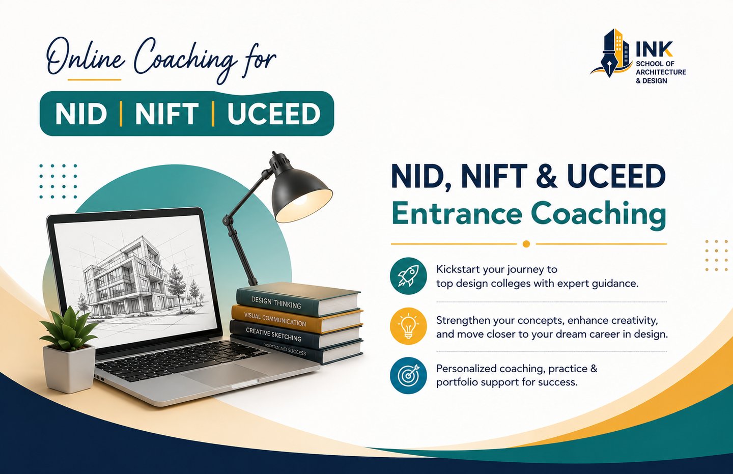 Best Online Coaching for NID, NIFT & UCEED Entrance Exams by INK School of Architecture and Design