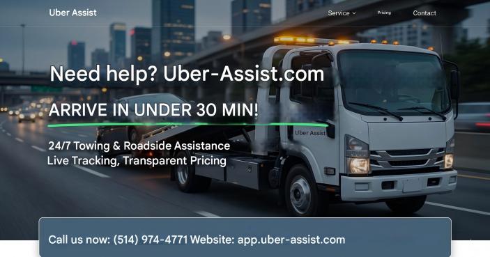 Towing.repair offers reliable towing and roadside services in Montreal, Laval, and South Shore.