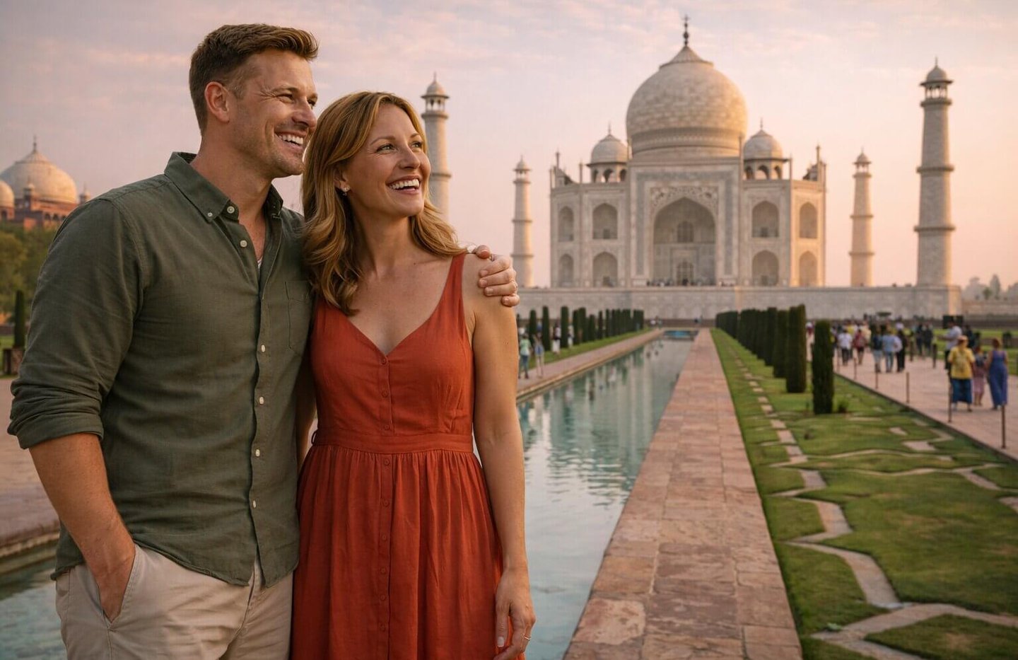 Couple at The Taj Mahal in Agra