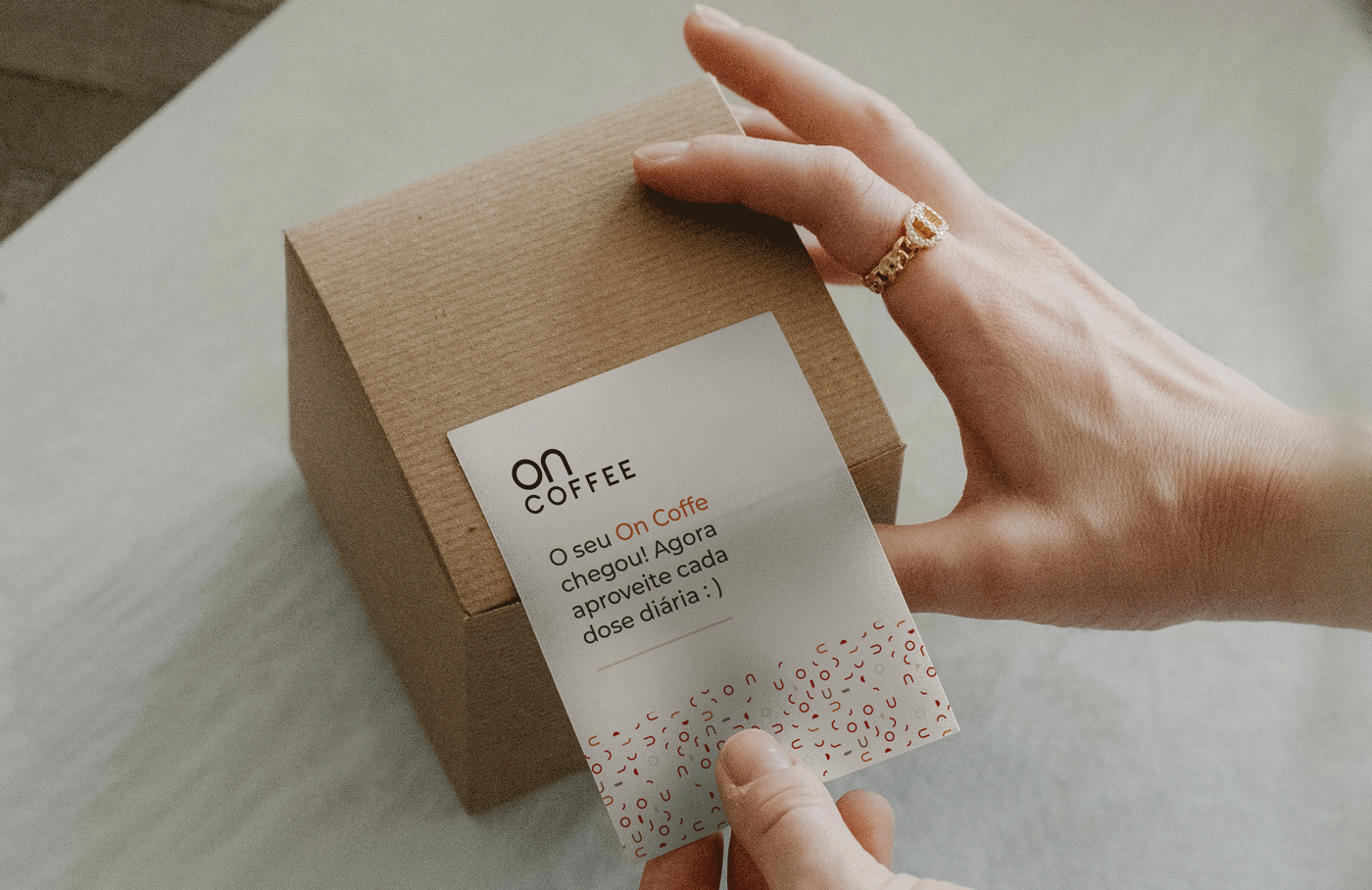 Projeto On Coffee – Projeto de Identidade de marca feito pelo Estúdio Criativo Voluca