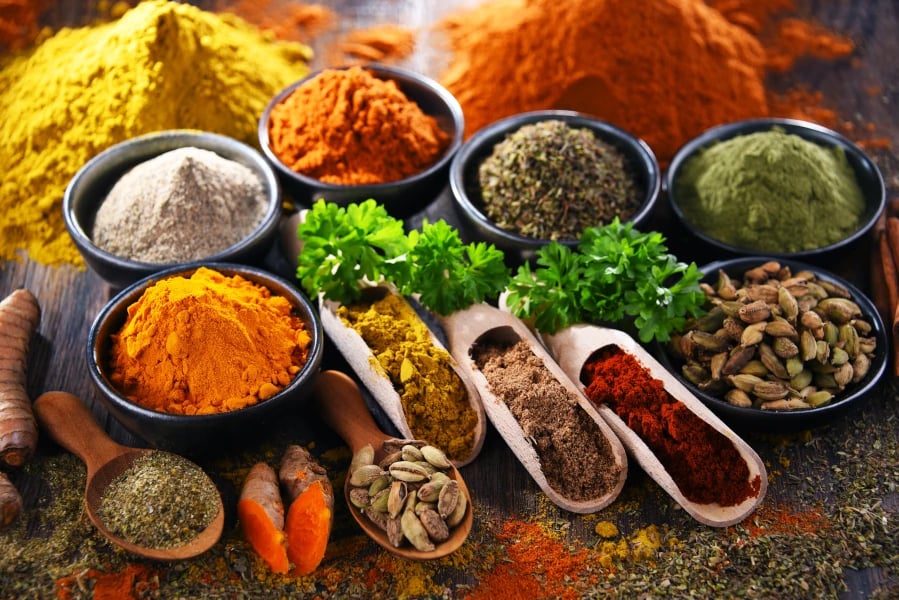 Variety of spices