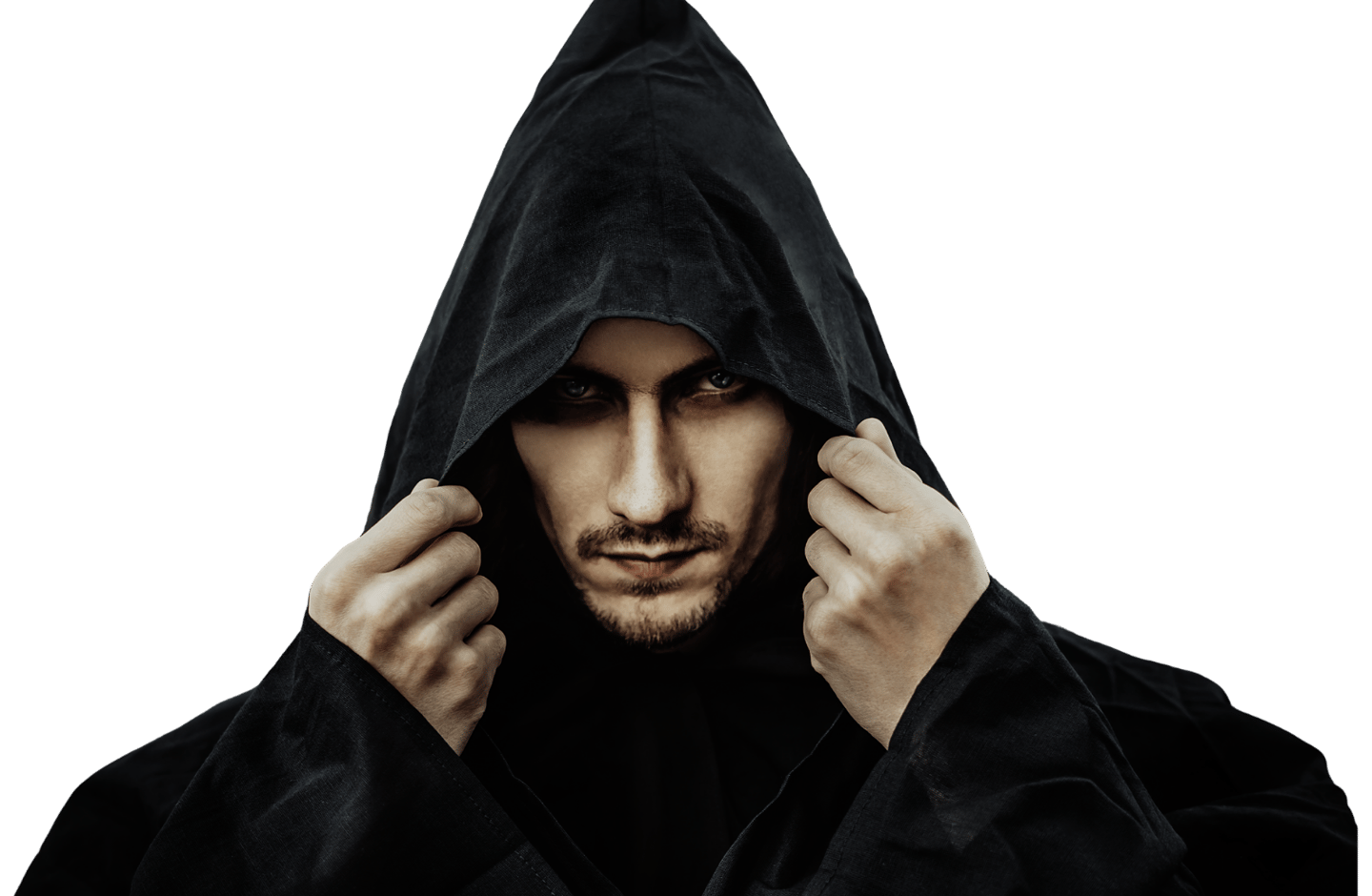 Dark hooded figure symbolising paranormal encounters, spiritual attachment and the unexplained