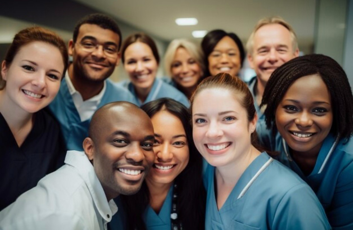 Portrait of diverse healthcare workers
