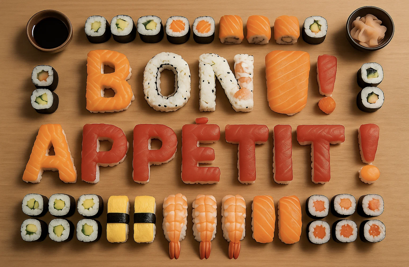 Plateau de sushis pour le journée internationale du sushi.