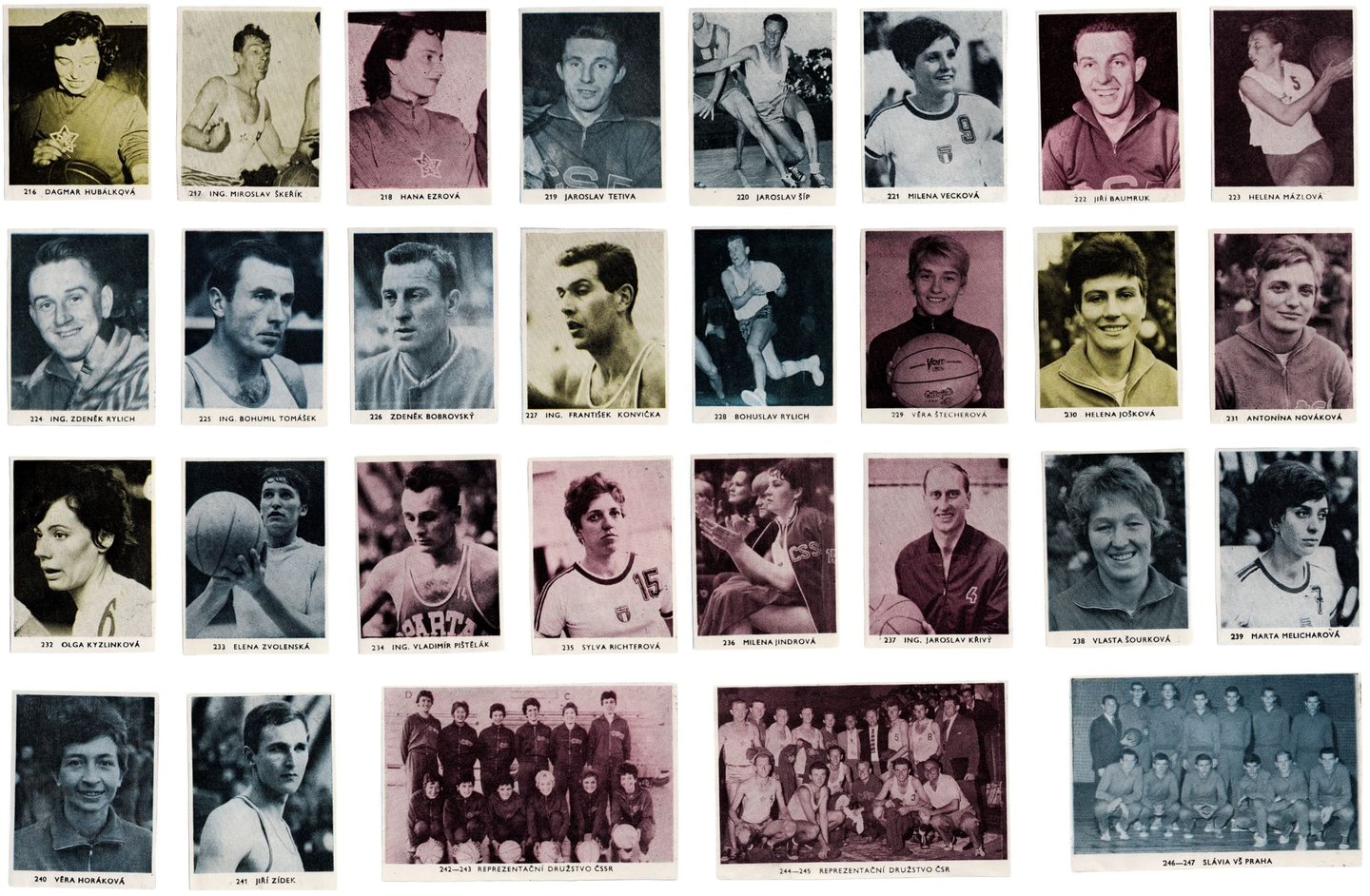 1968 Album Sportovcu Kosikova Basketball Cards from Czechloslovakia
