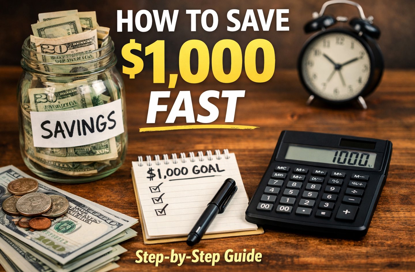 How to Save $1,000 Fast (Step-by-Step Guide for 2026)_cleareveryday,com