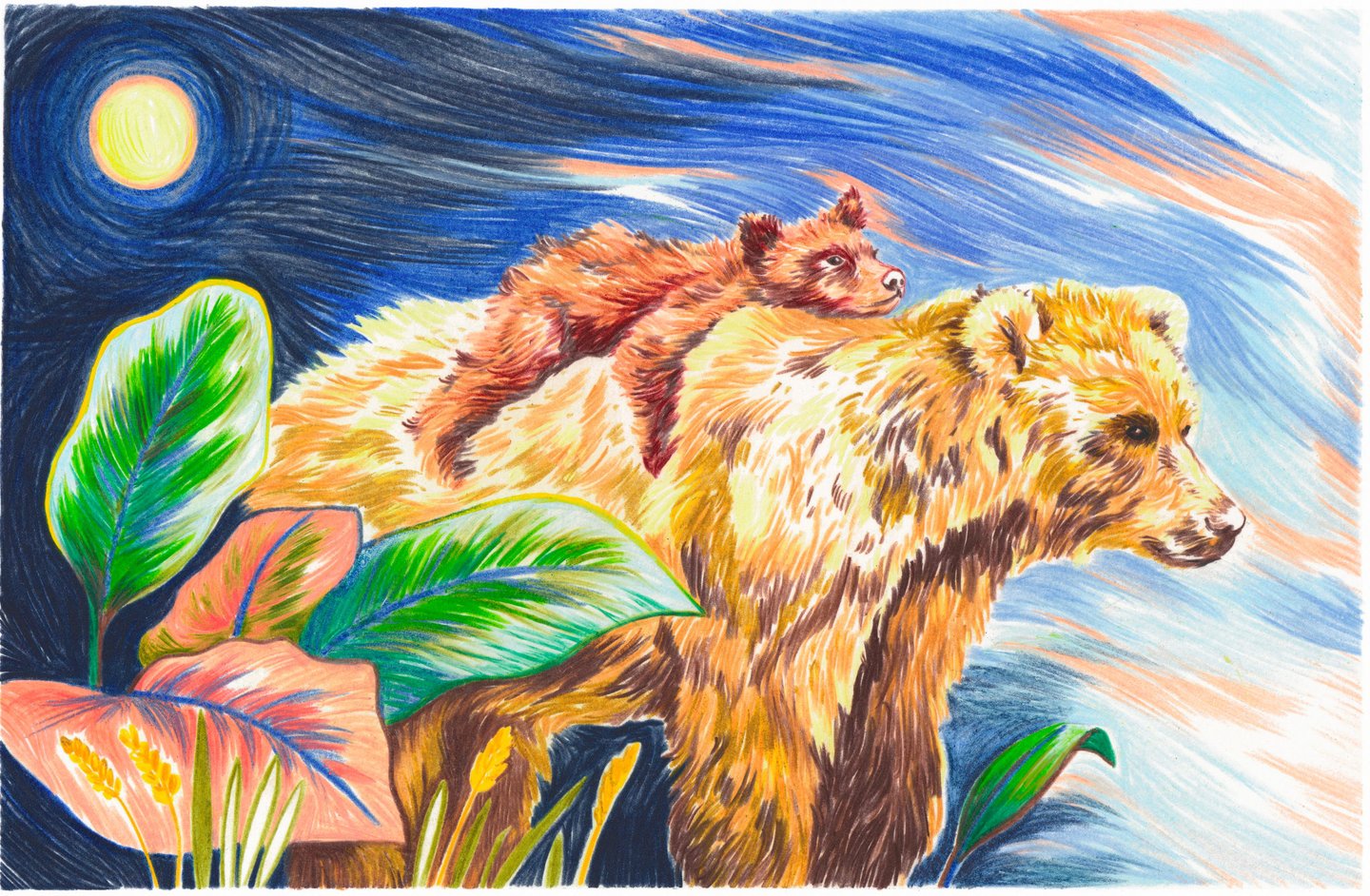 a bear bear cubby with a baby bear cubby