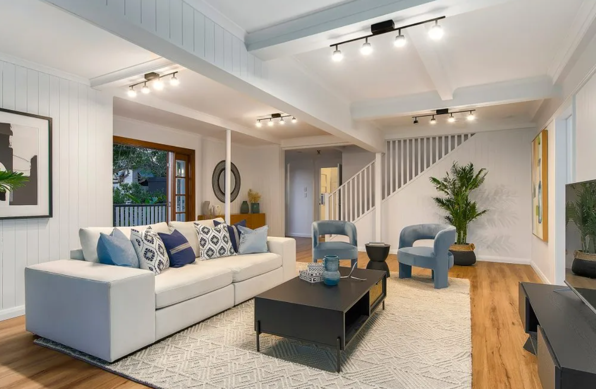 living areas and finished interior spaces