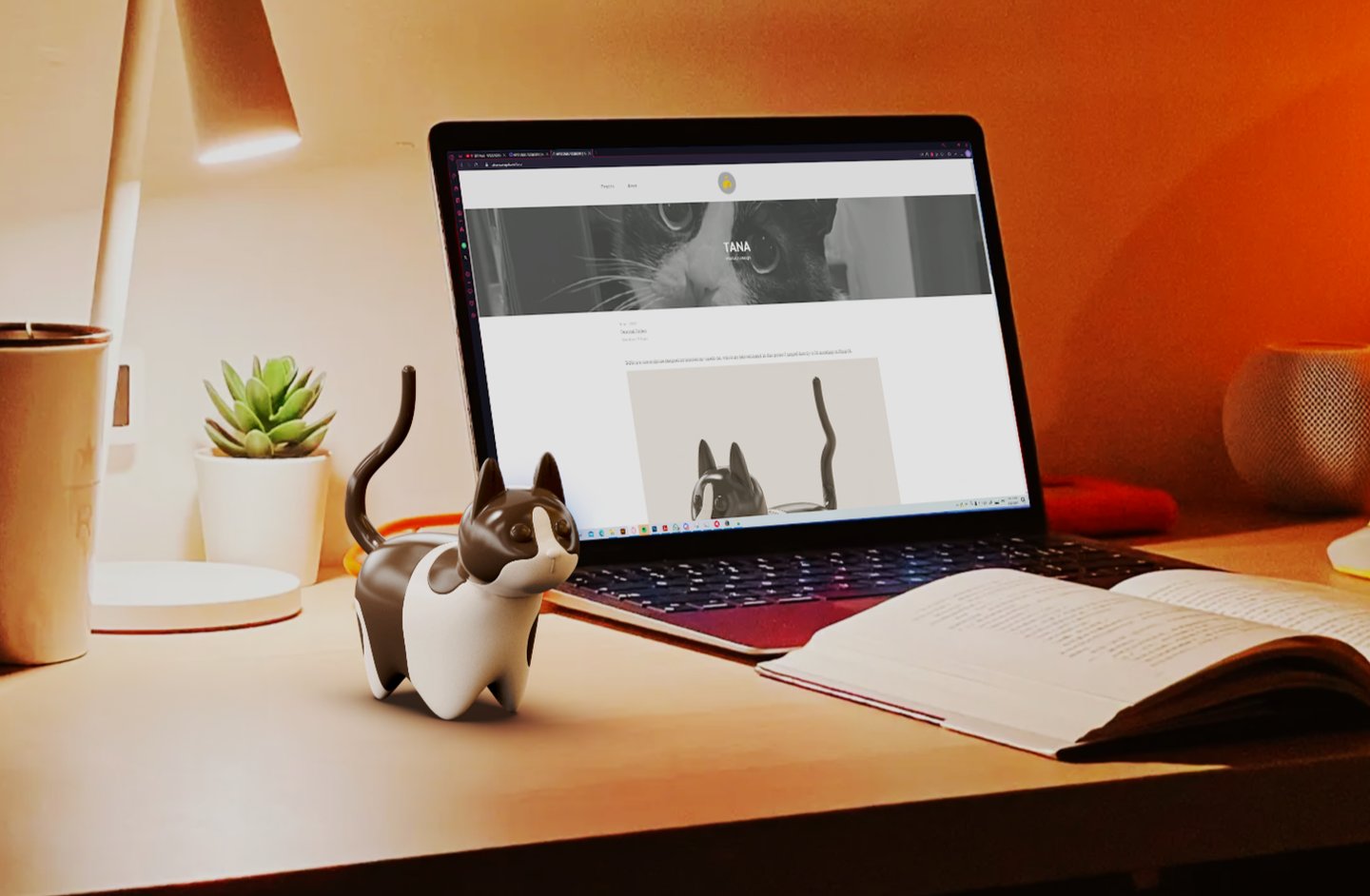 cat design 3d render