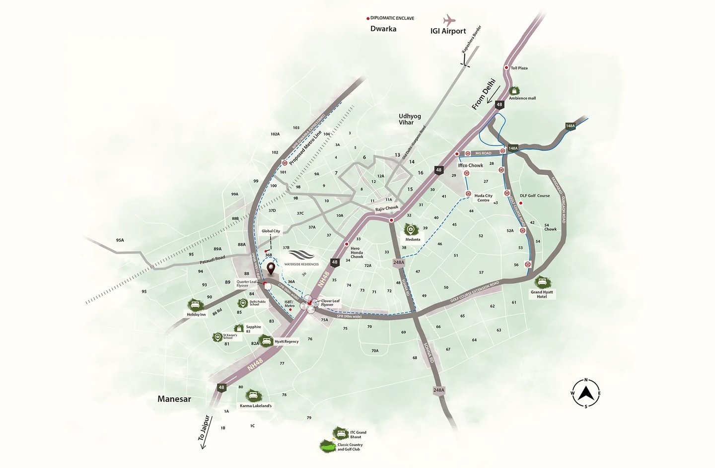 Krisumi Waterside Residences Location