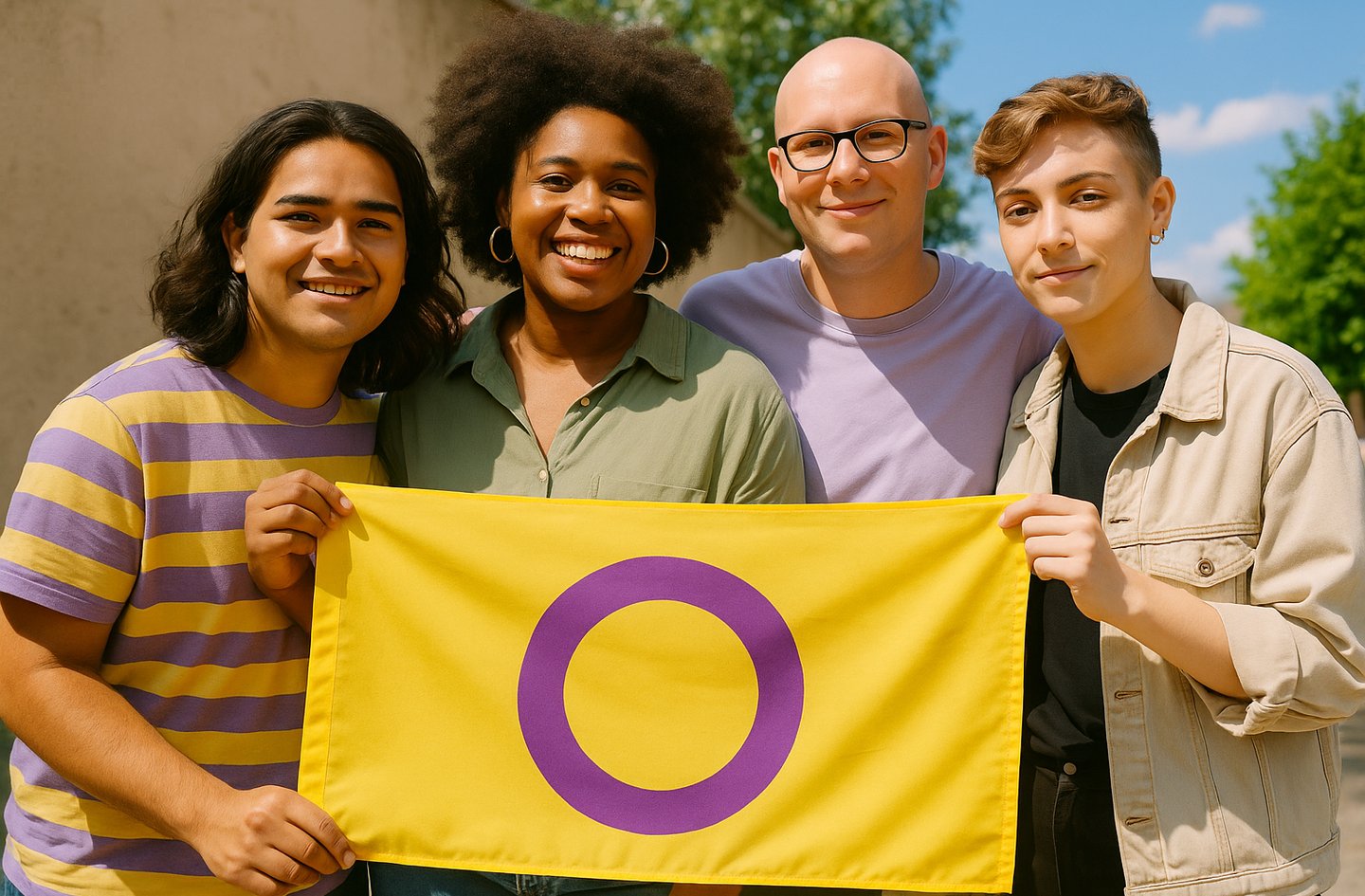 Manifestation pour la journée de la visibilité intersexe