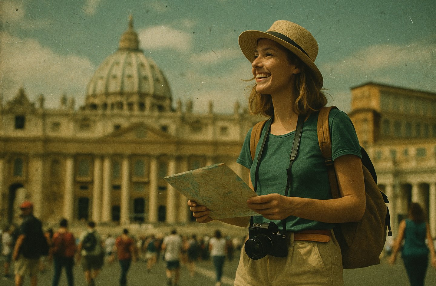 Touriste en balade pour la journée mondiale du tourisme.