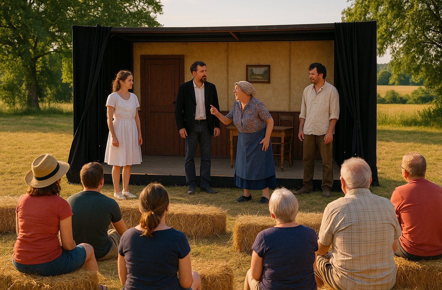 Artistes en représentation pour la journée internationale des artistes.