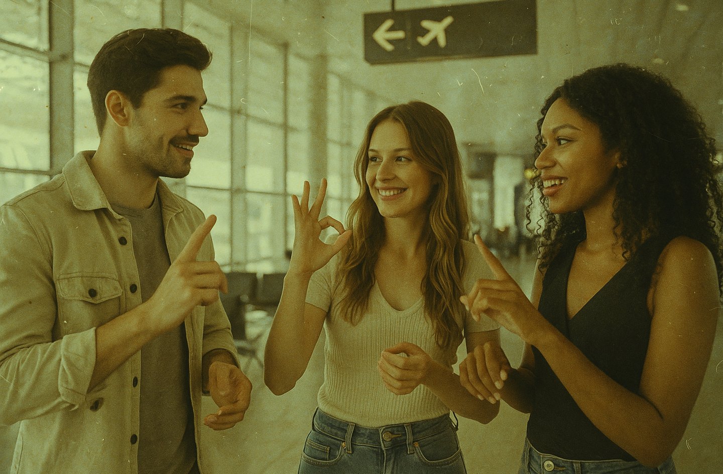 Communication en langue des signe pour la journée internationale des langues des signes.