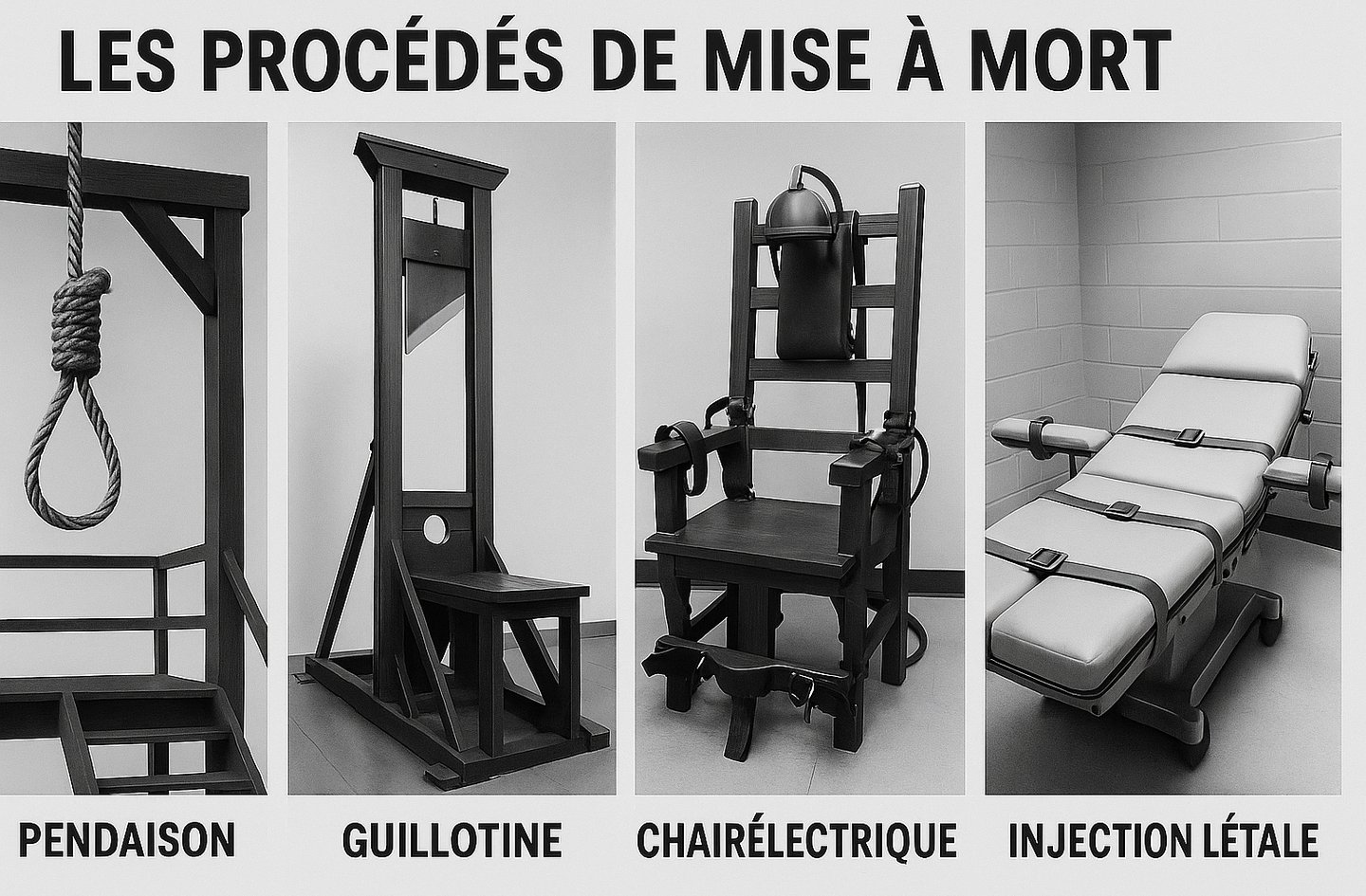 Historique des procédés de mise à mort - Pour la journée mondiale contre la peine de mort.