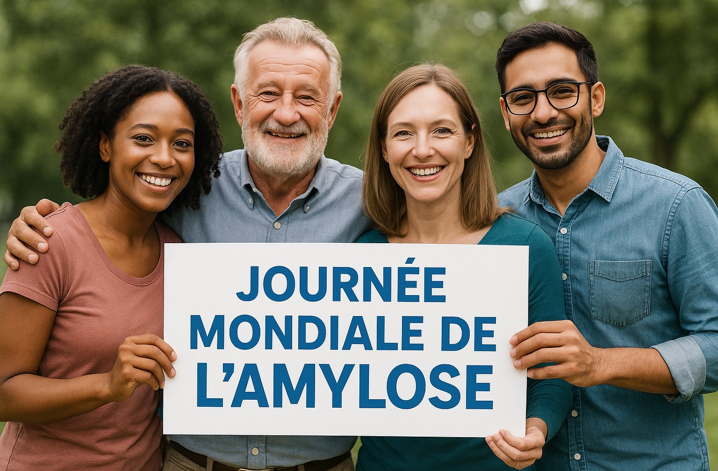 Photo de groupe pour la journée mondiale de l'amylose