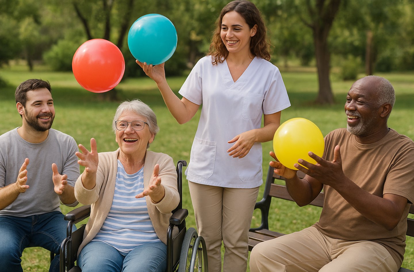 groupe à l'extérieur - journée mondiale de l'ergothérapie