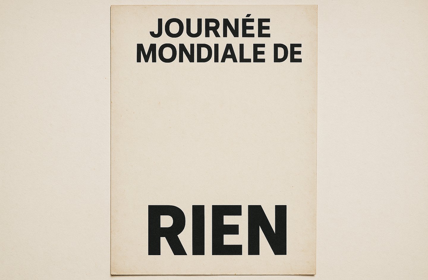 Journee mondiale du rien du tout