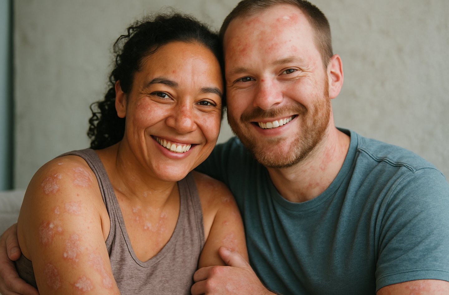 photo de couple - Journée mondiale du psoriasis