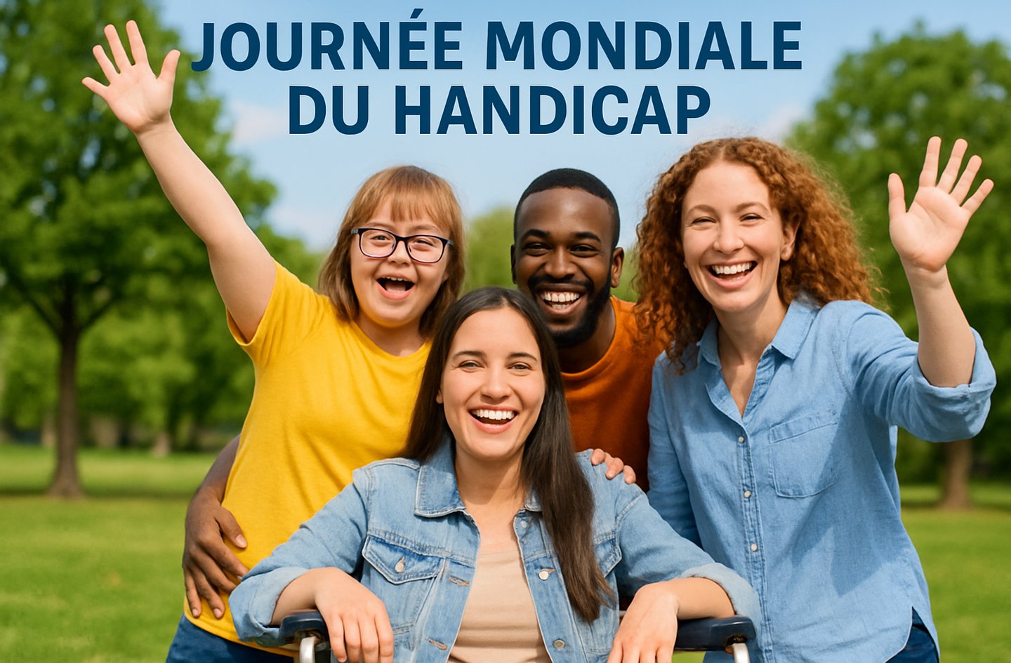 Photo de groupe pour la journée mondiale du handicap