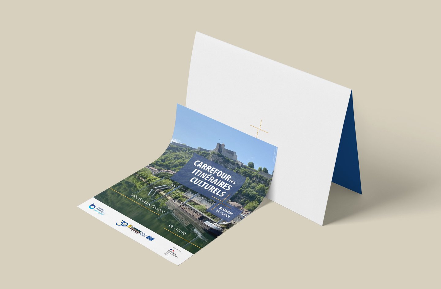 Création de pochette porte documents, dos et affiche