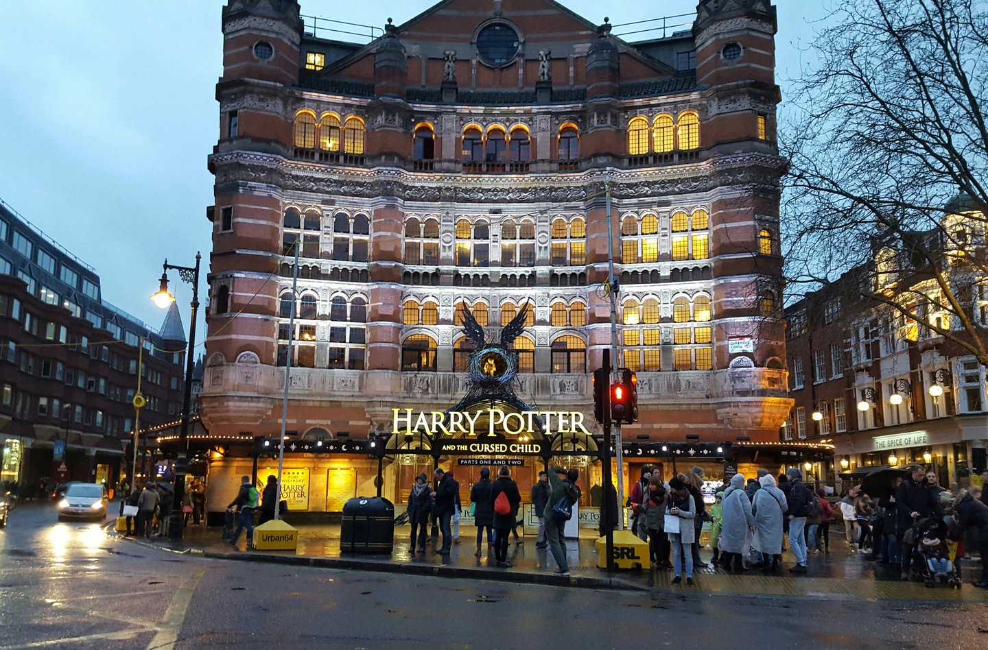 Covent Garden with Victorian architecture and crowds London