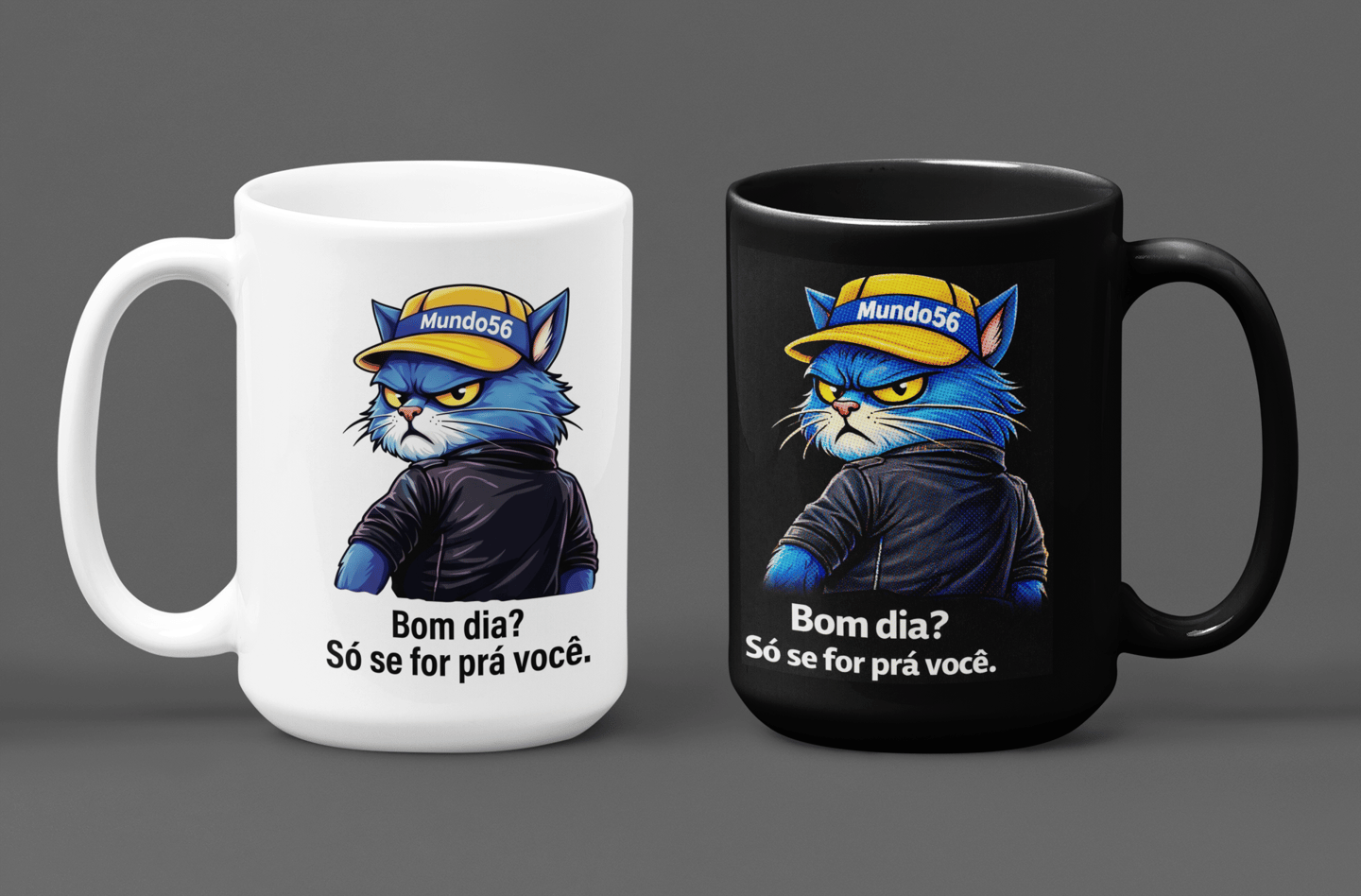 Canecas de Ceramica Premium 360ml nas cores Preta e Branca
